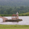 Stone Gazebo Walkover Pond