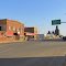 Looking north into downtown Baker, Montana, from in front of the Bank of Baker building, at the intersection of Main St. (Montana State Hwy. 7) and Baker St.