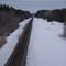 Mysterious Man In Black, Walking Along The Railway Tracks