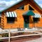 Northern Lights Rock and Ice log cabin office located at The Essex Resort and Spa