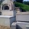 Looking NW at an Egyptian Revival Crypt with Strange Boxes in Front
