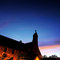 Sunset behind First United Methodist Church South Charleston, WV