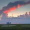 BTR Elevator and prairie pothole sunset #2