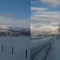View to cloudy Tetons from 400N