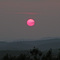 Sun filtered by evening haze at Hog Mtn VA