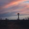West Texas Windmill at Sunset, USA