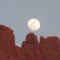 Floating 'Pink Moon' over Vulture Peak.