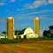 Farm with Two Silos