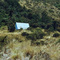 "A Frame" hut at Lake Piunde, for acclimatising before ascent of Mount Wilhelm, Papua New Guinea