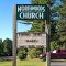 Northwoods Church road sign