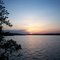 sunset on birch lake