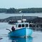 Fish Farm Raising Atlantic Salmon in the Bay of Fundy, NB.
