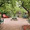 Lexington NC, Bob Timberlake Gallery outdoor garden patio scene (206)