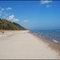 Port Washington Wisconsin. Lake Michigan Beach, looking Northeast.