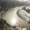 freak snow storm on the eel river. looking down at rio dell.