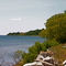 A lakeshore park in Algoma, Wisconsin