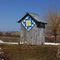 Quilt painted outhouse, Guthrie Center, Iowa