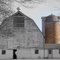 Barn With Old Brick Silo