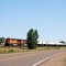 Westbound Burlington Northern Santa Fe Railway TOFC Freight Train at Glasgow, MT