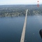 From Above Evergreen Floating Point Bridge SR-520 Lake Washington, looking East