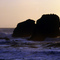 Rocks in the sunset