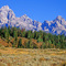 Grand Teton, Mount Owen and Teewinot from the Moose Wilson Road