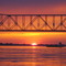 sunset at the bridge