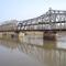 railroad bridge and Amelia Earhart automobile bridge over Missouri River, Atchison, KS