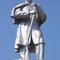 civil war statue, life-size white bronze (cast zinc),  Iola, KS