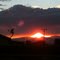 Flaming Sunset in the Tehachapi Mountains