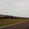Westbound Union Pacific Railroad Train led by Locomotives No. 7219 and No. 8151 at Lusk, WY
