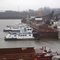 Tug boats with a coal barge