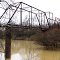 Abandoned railroad trestle over Sunflower River