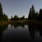Pond at night--Mountain View Golf