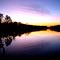 IC lake at sunset