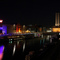 Heizkraftwerk und Kulturspeicher von Brücke der Deutschen Einheit bei Nacht 2009, Würzburg