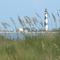 Lighthouse at Cape Lookout, NC from Shackleford Banks