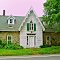 Early vernacular house, transformed into Carpenter Gothic style, mid-19c.