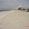 Looking towards the Eden on a clean pile of sand