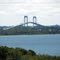 Claiborne Pell Newport Bridge, Newport, RI - taken from 4.3 miles SW near Bonnet Shores.