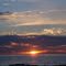 Sunset and clouds over Lake Superior
