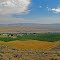 View east from East Dry Coulee Road.  City of Okanogan in middleground.