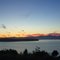 Sunrise over the Cascade Mountains from South Whidbey Island.