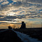 Winter sunset on the Snake River Plain