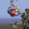 Balloons in desert, California