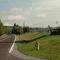Church and road, Parrottsville, Tennessee, USA