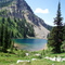 Blue-Eyed Mountains. Upper Palisade Lake, Mount Rainier National Park. Синеглазые Горы.