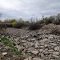 A dry riverbed of the Tule River goes underneath S Jaye St, 1/2013