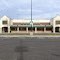 Looking northerly at the front entrances to the terminal building of the Riverton Regional Airport, 4800 Airport Rd., Riverton, Wyoming