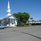 The church and the A&W, Roundup, Montana